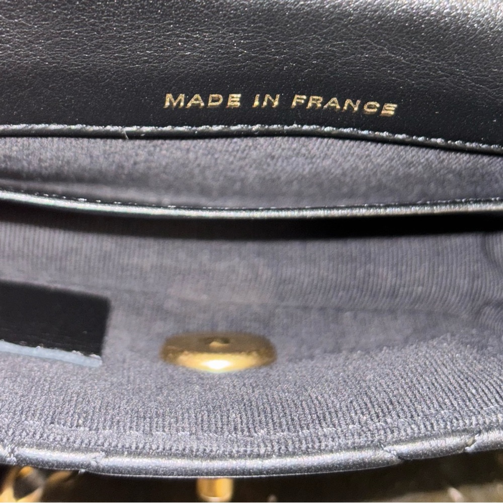 CHANEL authentic Black and Gold Mini Quilted Bag - Picture 7 of 7
